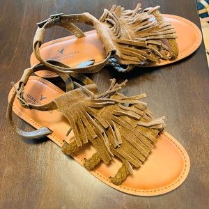 American Eagle fringe sandals